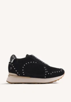 ZAPATILLAS NEGRO PIEL CUÑA