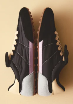 ZAPATILLAS NEGRO PIEL Y NYLON