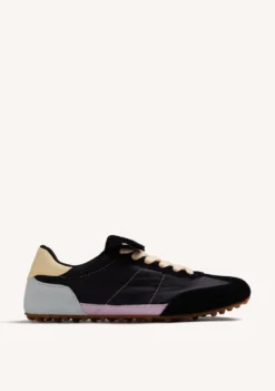 ZAPATILLAS NEGRO PIEL Y NYLON