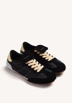 ZAPATILLAS NEGRO PIEL Y NYLON