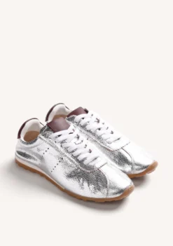 ZAPATILLAS PLATEADO PIEL