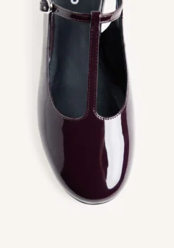 ZAPATOS BURDEOS MARY-JANE EFECTO CHAROL