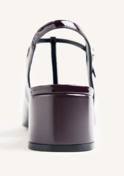 ZAPATOS BURDEOS MARY-JANE EFECTO CHAROL