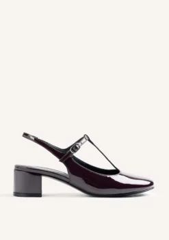 ZAPATOS BURDEOS MARY-JANE EFECTO CHAROL