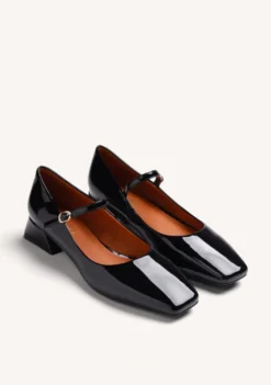 ZAPATOS NEGRO MARY-JANE EFECTO CHAROL