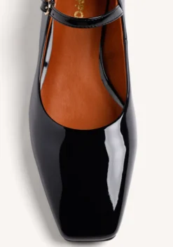 ZAPATOS NEGRO MARY-JANE EFECTO CHAROL