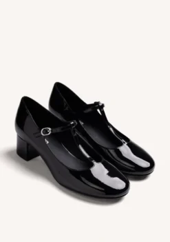 ZAPATOS NEGRO MARY-JANE EFECTO CHAROL