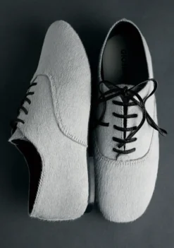 ZAPATOS PLANOS PIEL GRIS BY MELYSSA PINTO