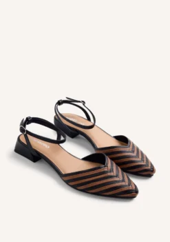ZAPATOS TACÓN DESTALONADOS PIEL RAYAS CLAWSON