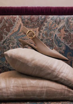 ZAPATOS TACÓN DESTALONADOS TAUPE