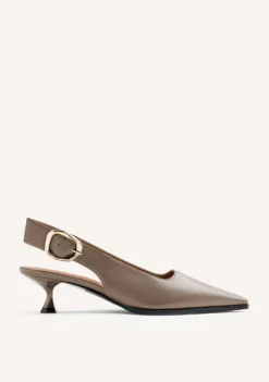 ZAPATOS TACÓN DESTALONADOS TAUPE