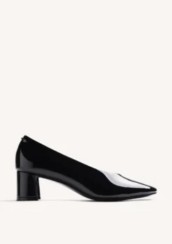 ZAPATOS TACÓN NEGRO EFECTO CHAROL