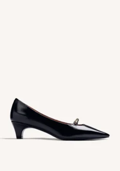 ZAPATOS TACÓN NEGRO EFECTO CHAROL