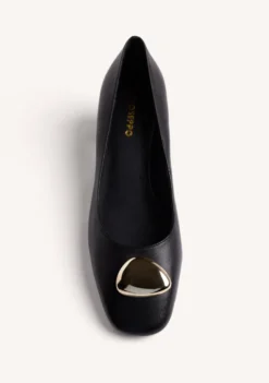 ZAPATOS TACÓN NEGRO PIEL JOYA