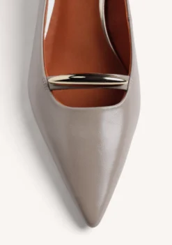 ZAPATOS TACÓN TAUPE EFECTO CHAROL