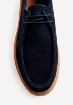 ZAPATOS WALLABEE AZUL PIEL